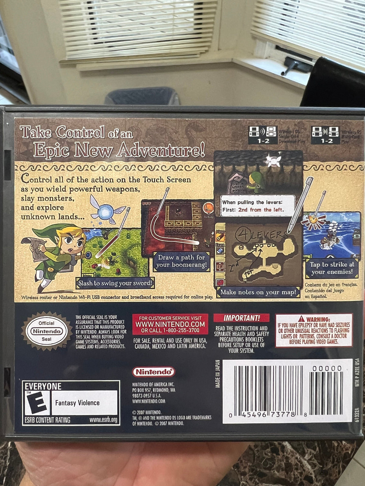 The Legend of Zelda Phantom Hourglass REPLACEMENT CASE No Game! Nintendo Ds