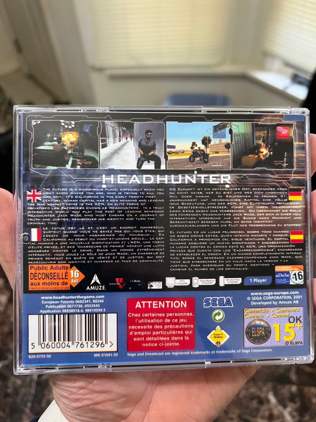HeadHunter Dreamcast REPRODUCTION CASE Only No Disc! Double case Thin or Thick