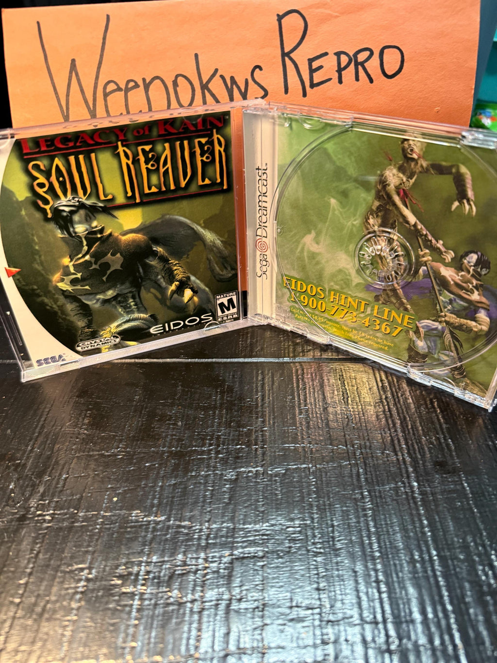 Legacy of Kain Soul Reaver REPRODUCTION CASE No Disc Dreamcast