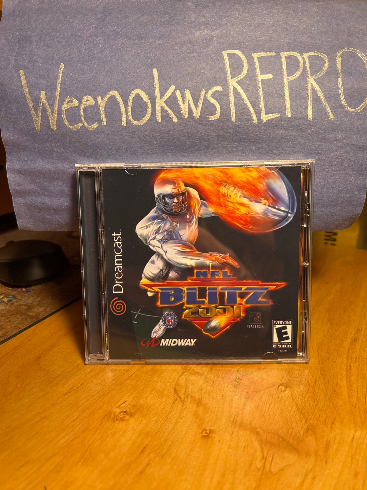 NFL Blitz 2001 REPRODUCTION CASE No Disc Dreamcast