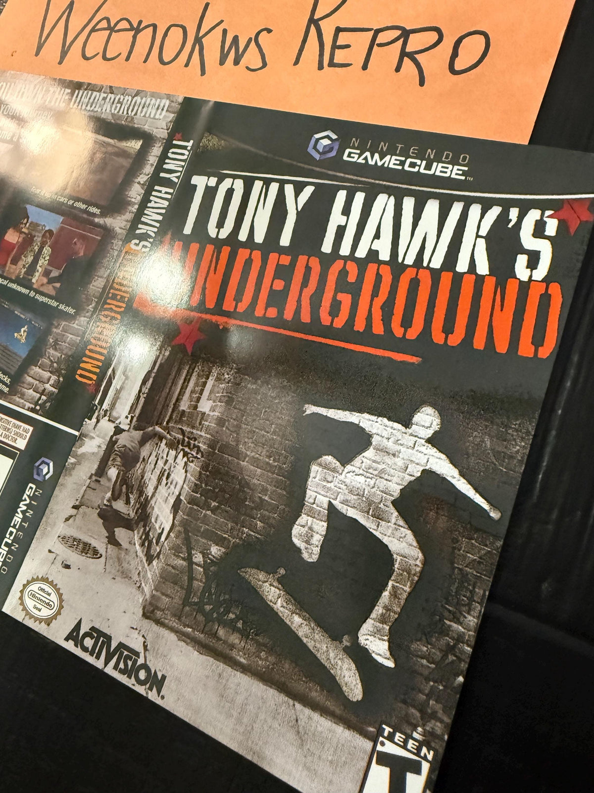 Tony Hawk’s Underground REPLACEMENT Art Only No Case! GameCube