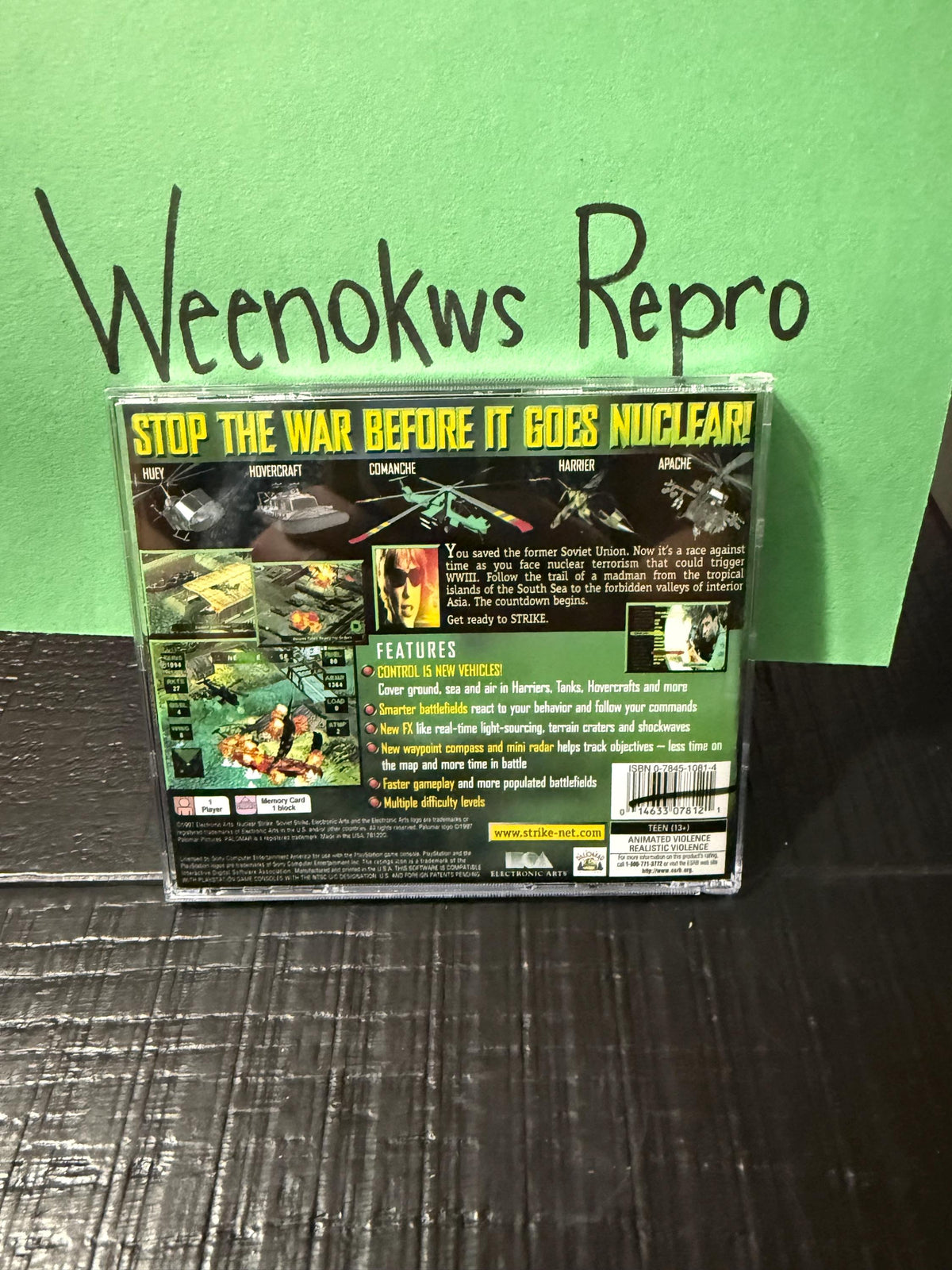 Nuclear Strike Greatest Hits REPLACMENT CASE No Disc ps1