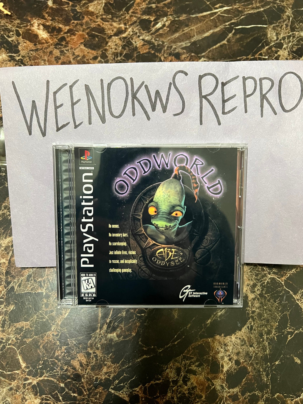 Oddworld Abe’s Odyssey ps1 REPLACMENT CASE Only No Disc