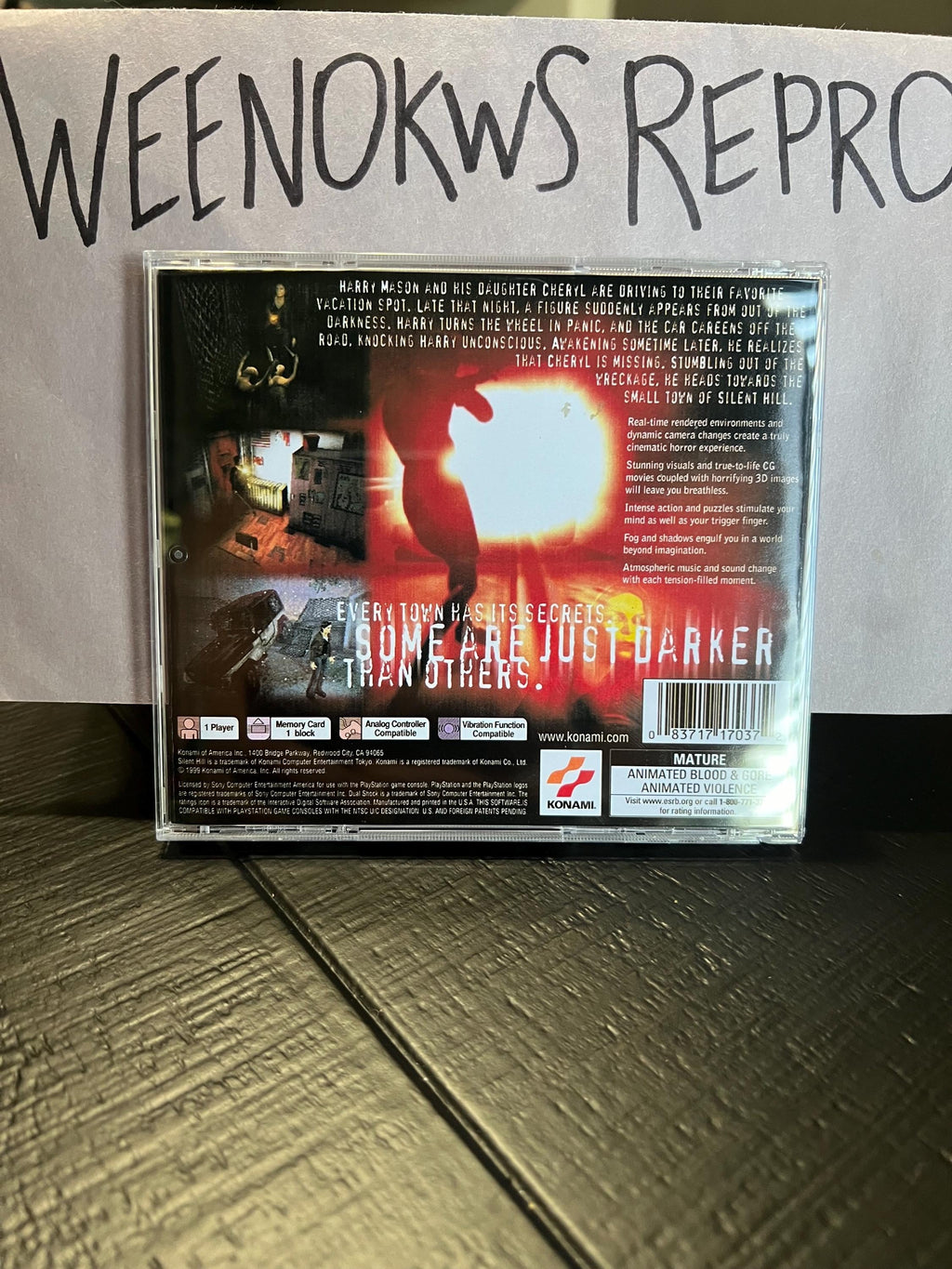Silent Hill REPLACEMENT CASE No Disc ps1