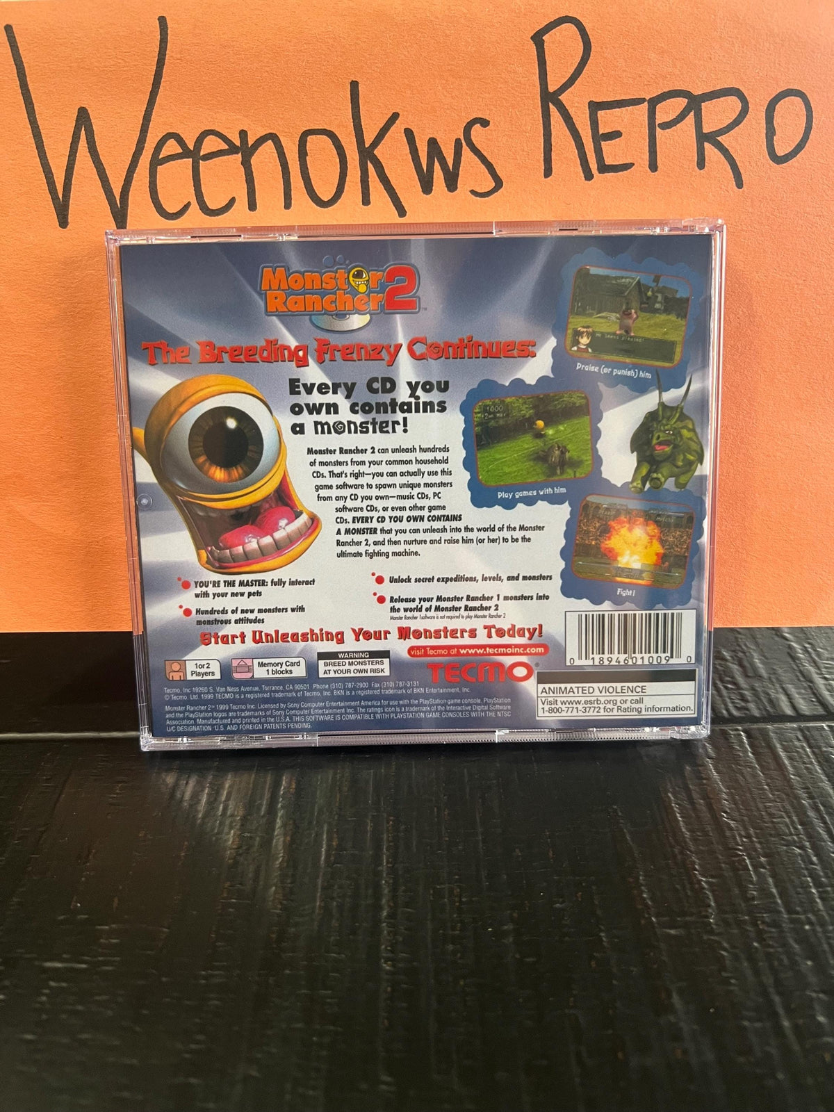 Monster Rancher 2 REPLACEMENT CASE No Disc! Ps1