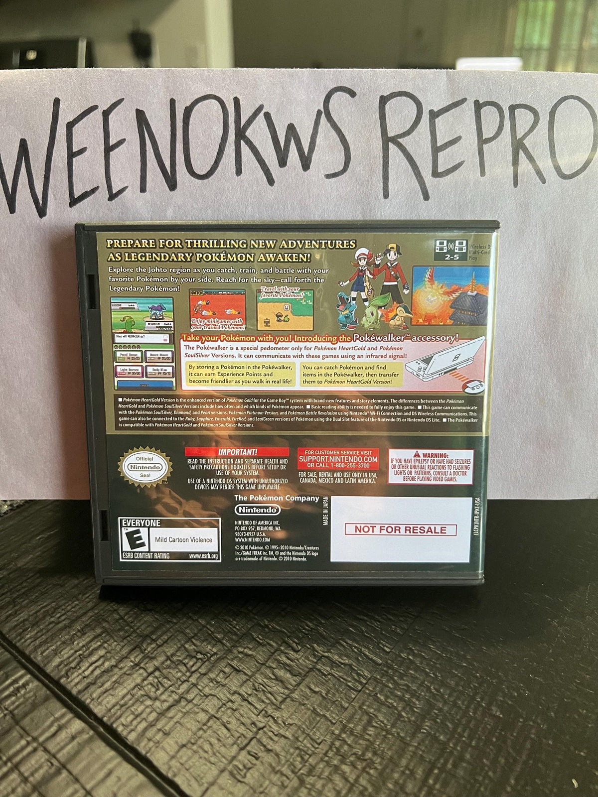 Pokémon Pokemon HeartGold Version REPLACEMENT CASE No Game! Nintendo DS