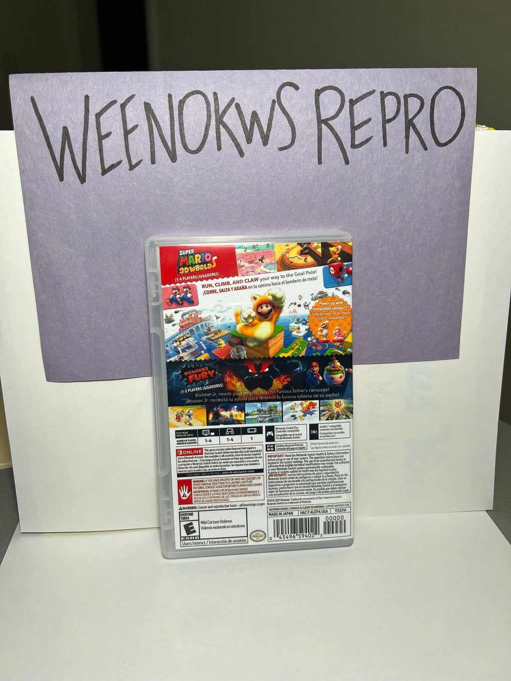 Super Mario 3D World + Bowser’s Fury REPLACEMENT CASE No Game! Nintendo Switch