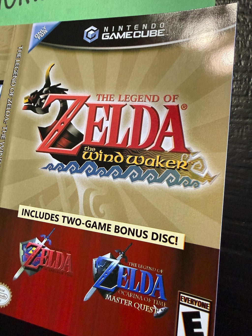 The Legend of Zelda Windwaker and Ocarina of Time Master Quest REPLACEMENT Art Only No Case! GameCube