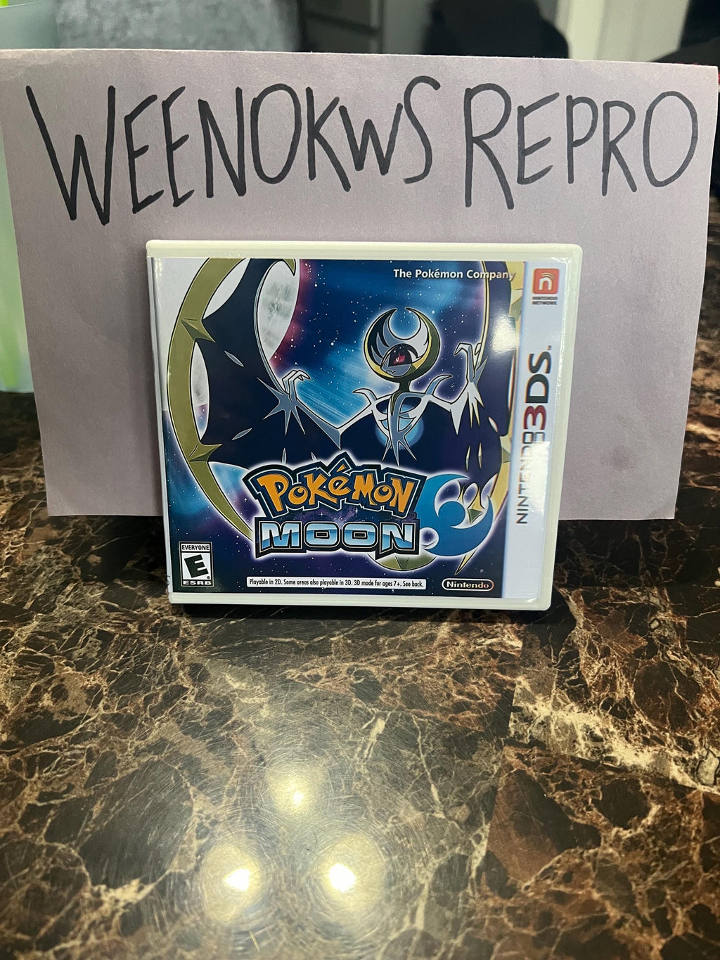 Pokemon Moon REPLACEMENT CASE No Game! Nintendo 3ds