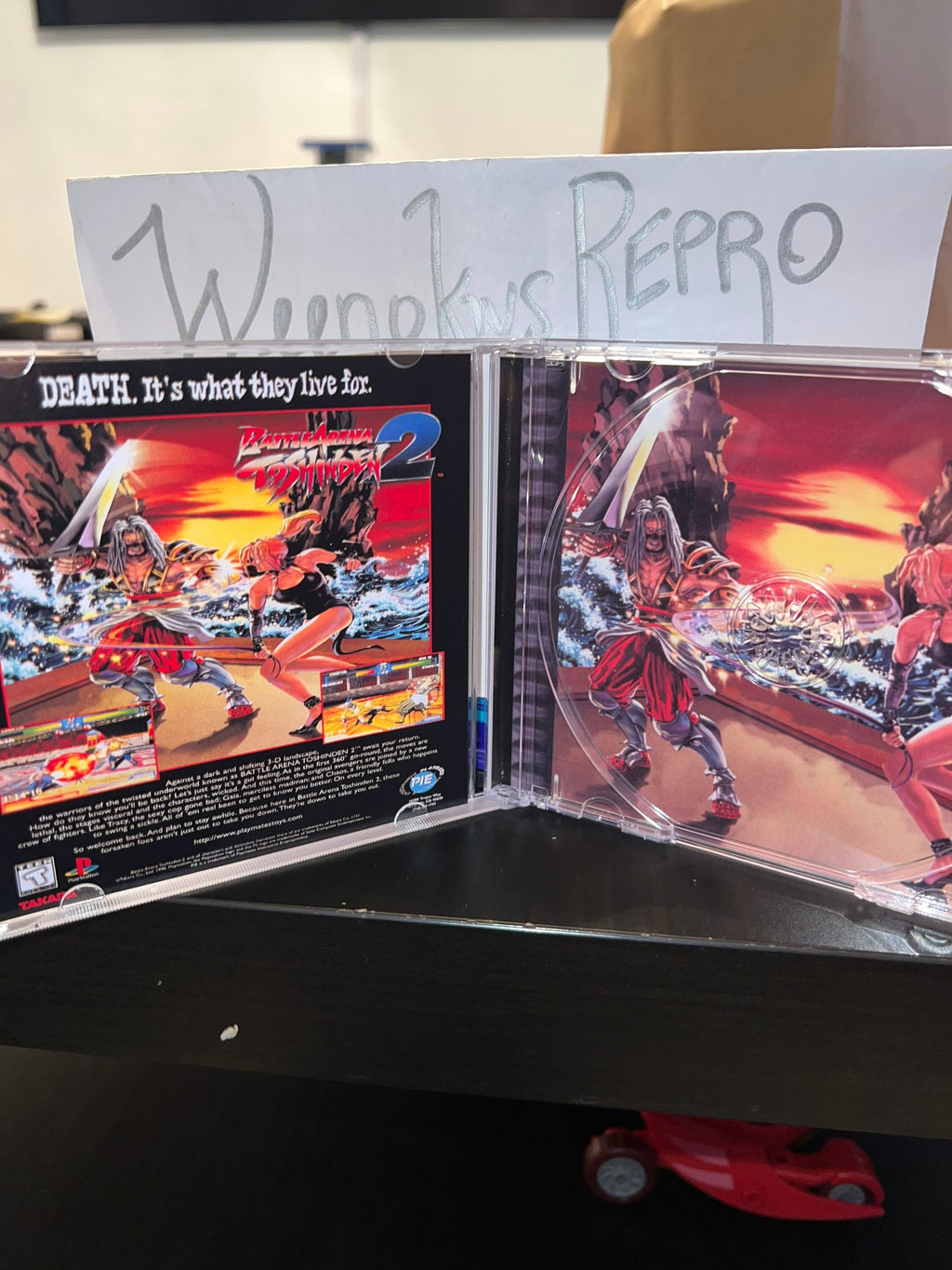 Battle Arena Toshinden 2 REPLACEMENT CASE No Disc! Ps1