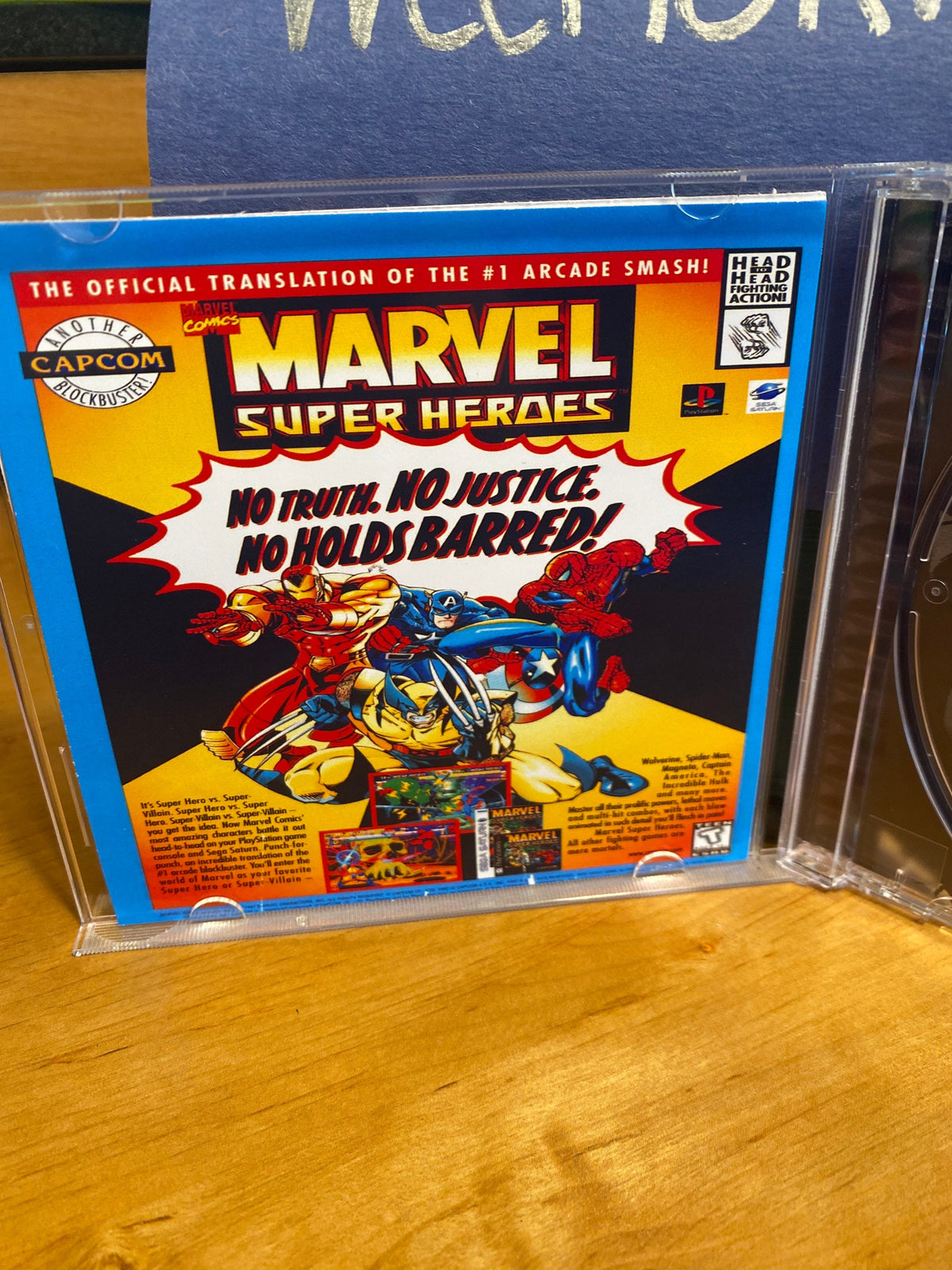 Marvel Super Heroes REPLACMENT CASE No Disc Ps1