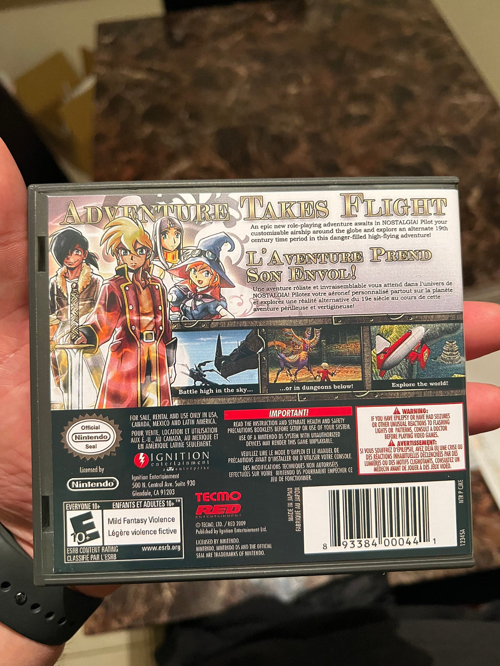 Nostalgia REPLACEMENT CASE No Game! Nintendo Ds