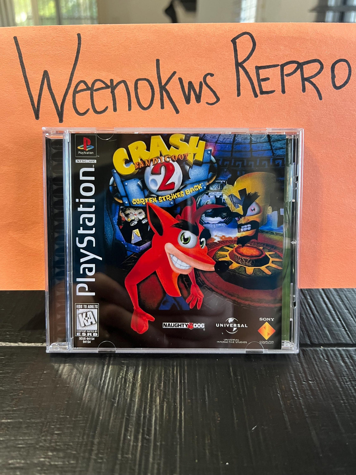 Crash Bandicoot 2 Cortex strikes back REPLACMENT CASE No Disc ps1