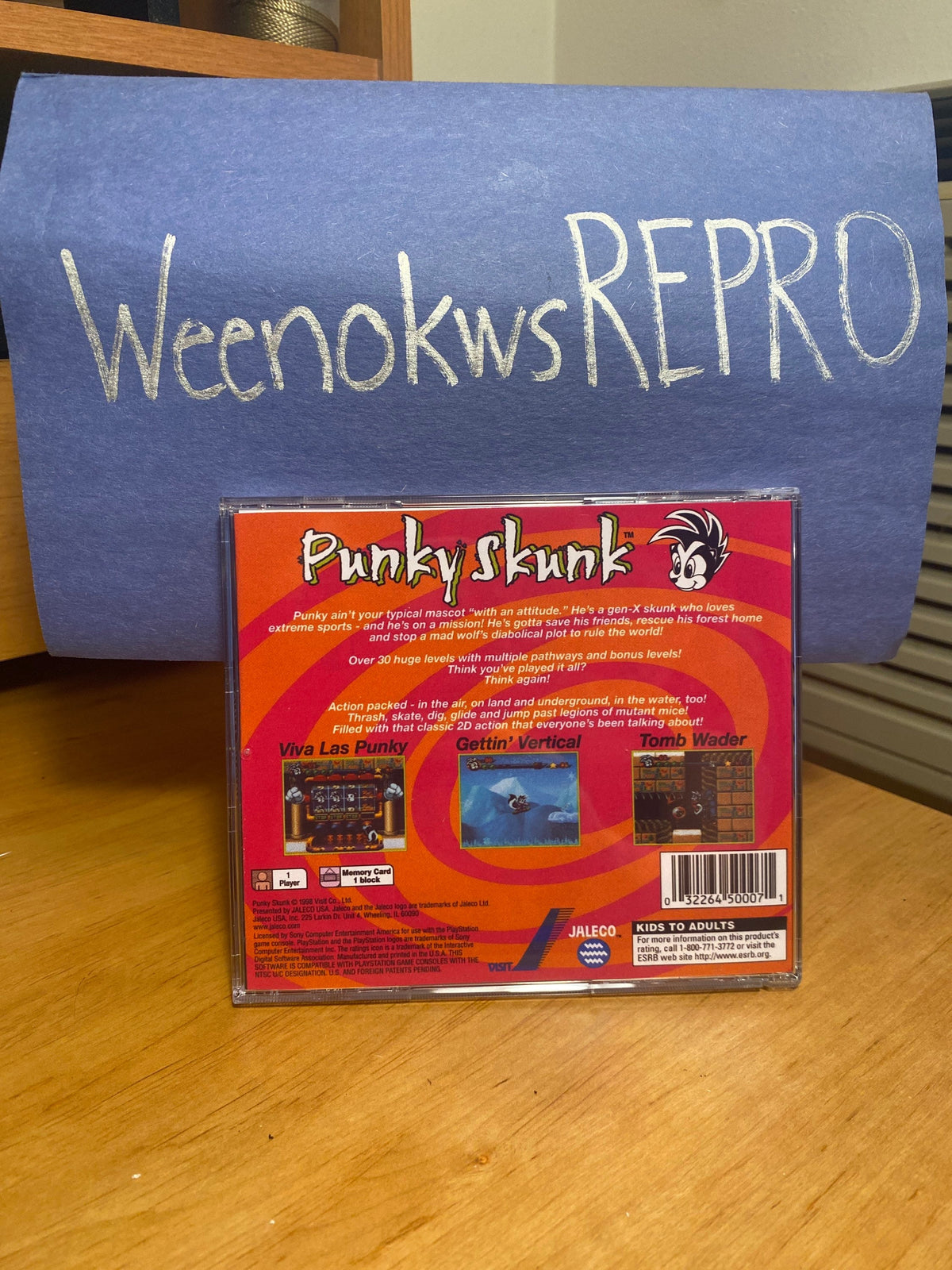 Punky Skunk REPLACMENT CASE No Disc Ps1