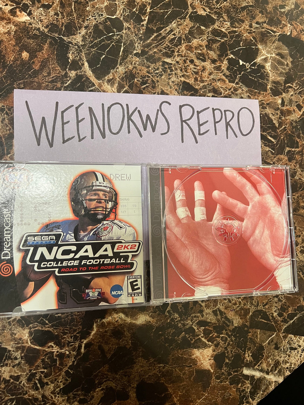 NCAA 2K22 College Football REPRODUCTION CASE No Disc Dreamcast