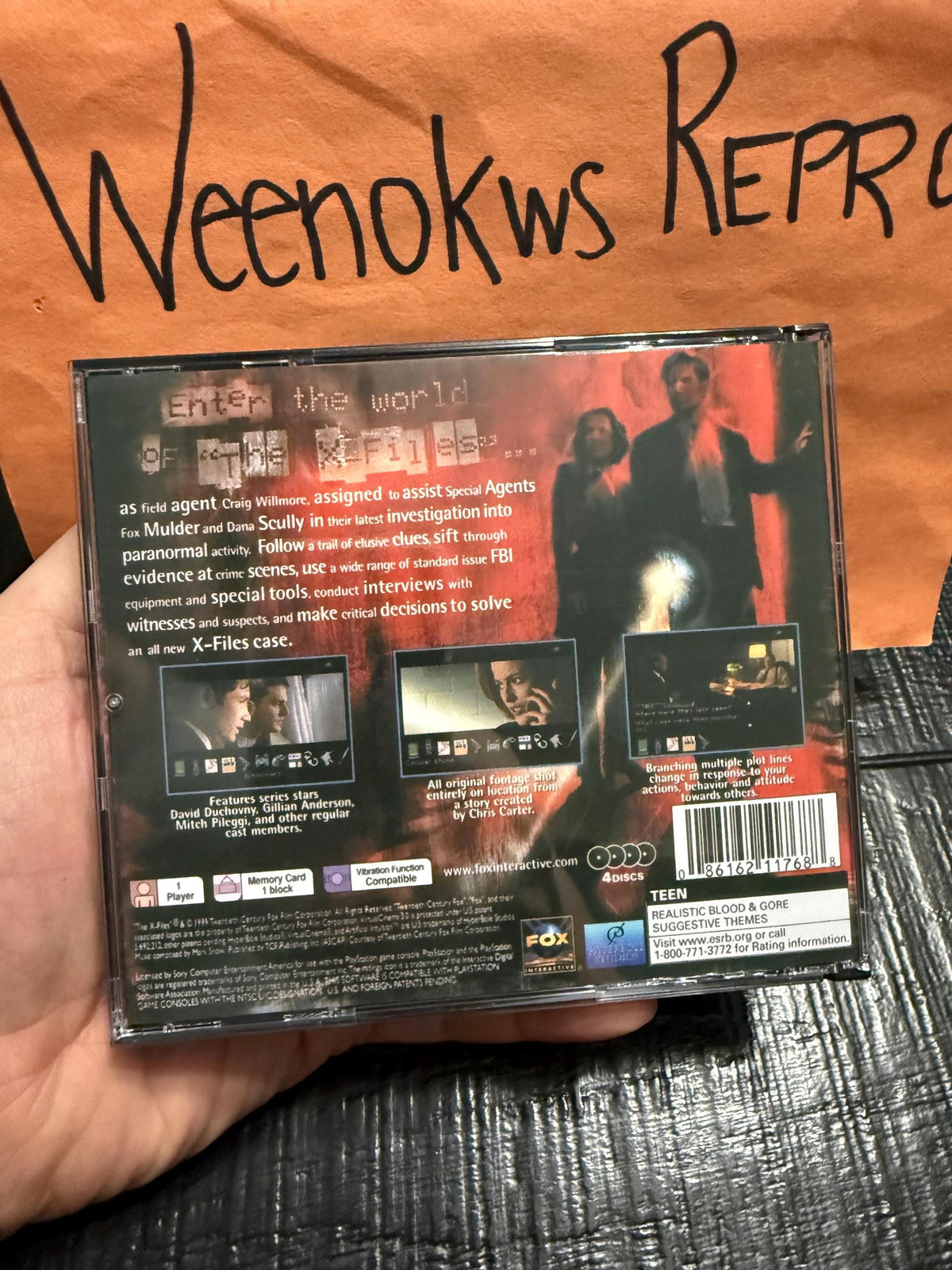 The X Files REPLACMENT CASE No Disc! Ps1
