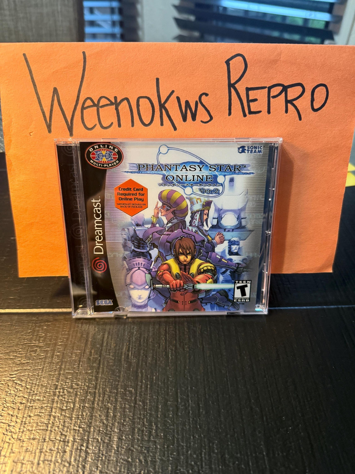 Phantasy Star Online Version 2 REPRODUCTION CASE No Discs Dreamcast