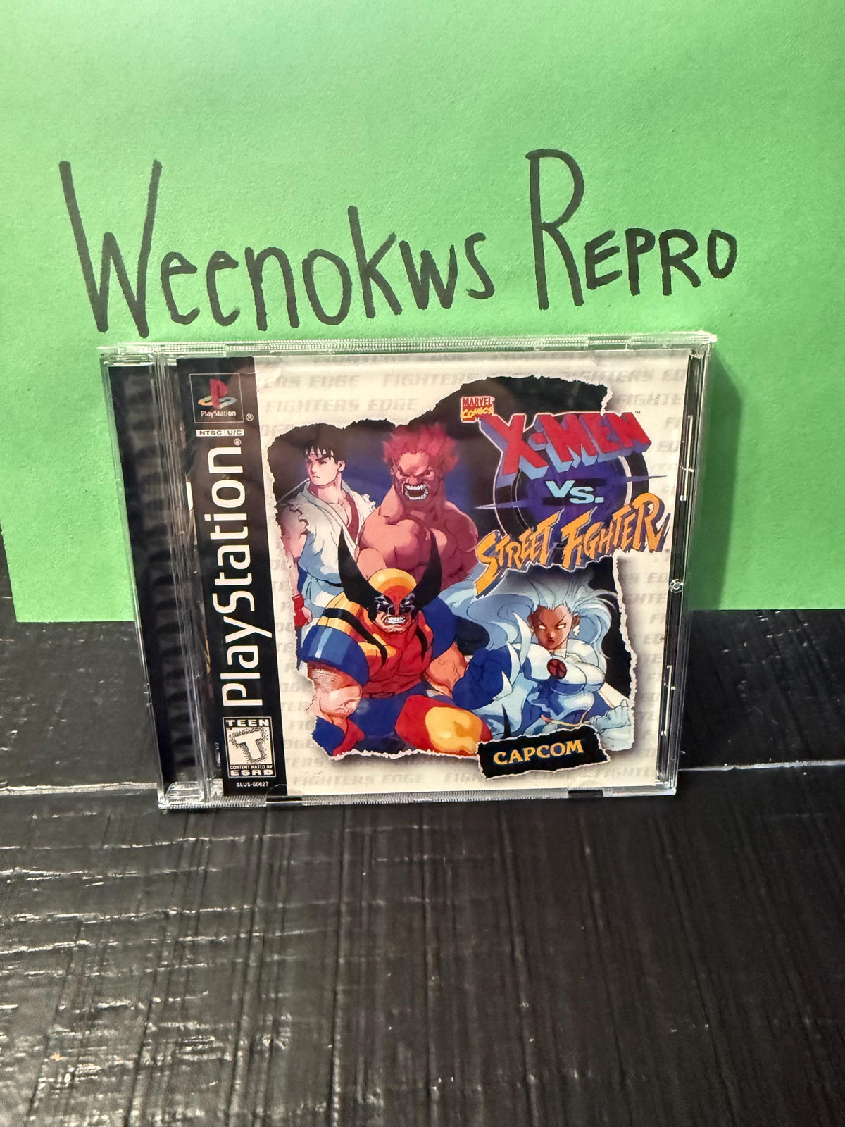 X-men vs. Street Fighter REPLACMENT CASE No Disc ps1