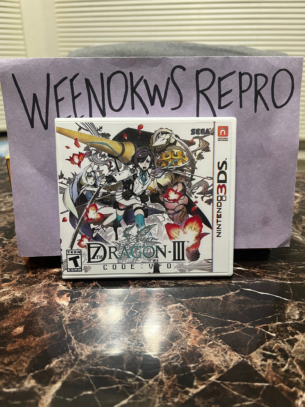 7th Dragon III Code Vfd REPLACEMENT CASE No Game! Nintendo 3ds