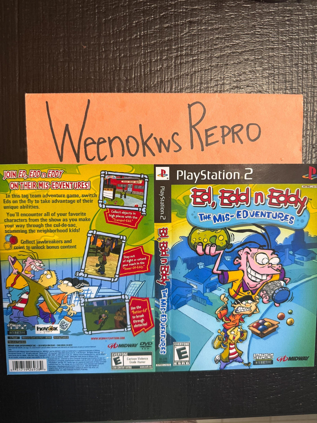 Ed, Edd, and Eddy REPLACEMENT Artwork Only No Case! Ps2