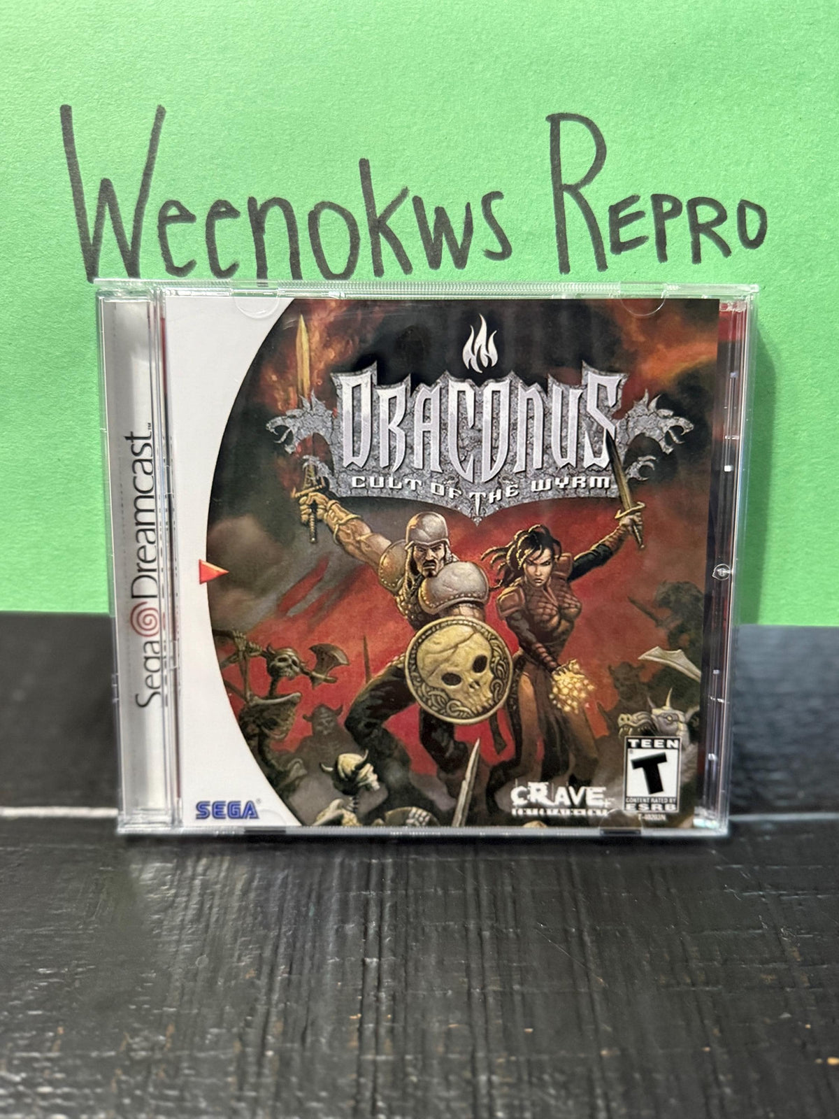 Draconus Cult of the Wyrm REPRODUCTION CASE No Disc Dreamcast