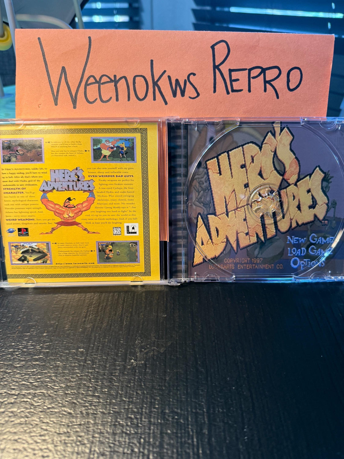 Herc’s Adventure REPLACMENT CASE No Disc! Ps1