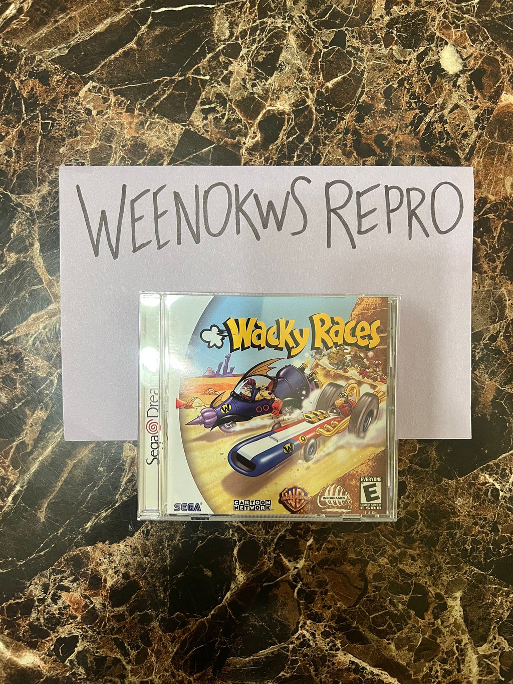 Wacky Races REPRODUCTION CASE No Disc Dreamcast