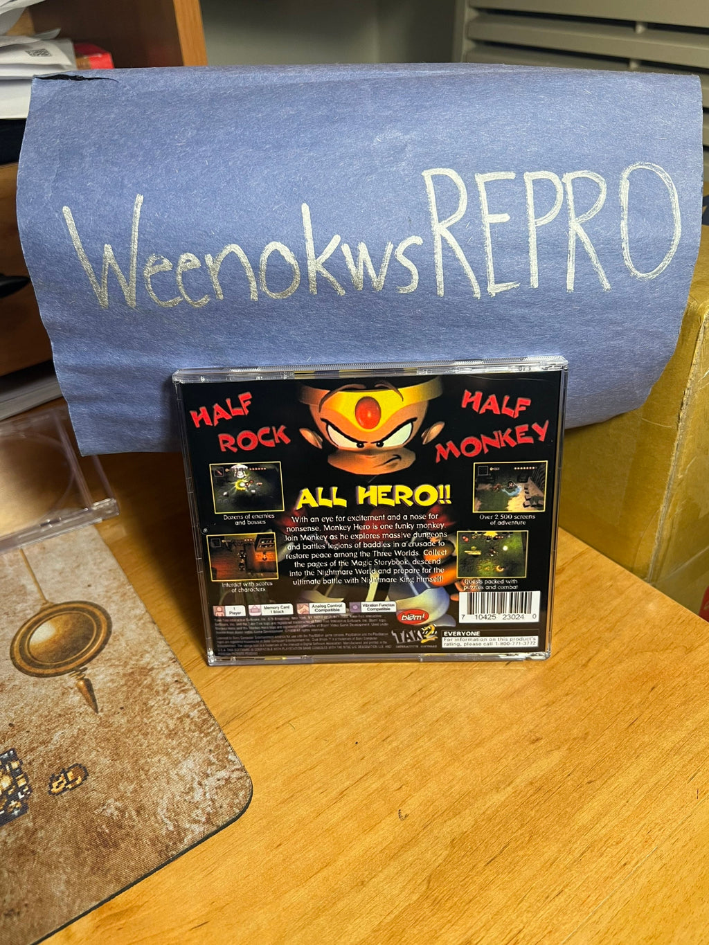 Monkey Hero REPLACMENT CASE No Disc! Ps1
