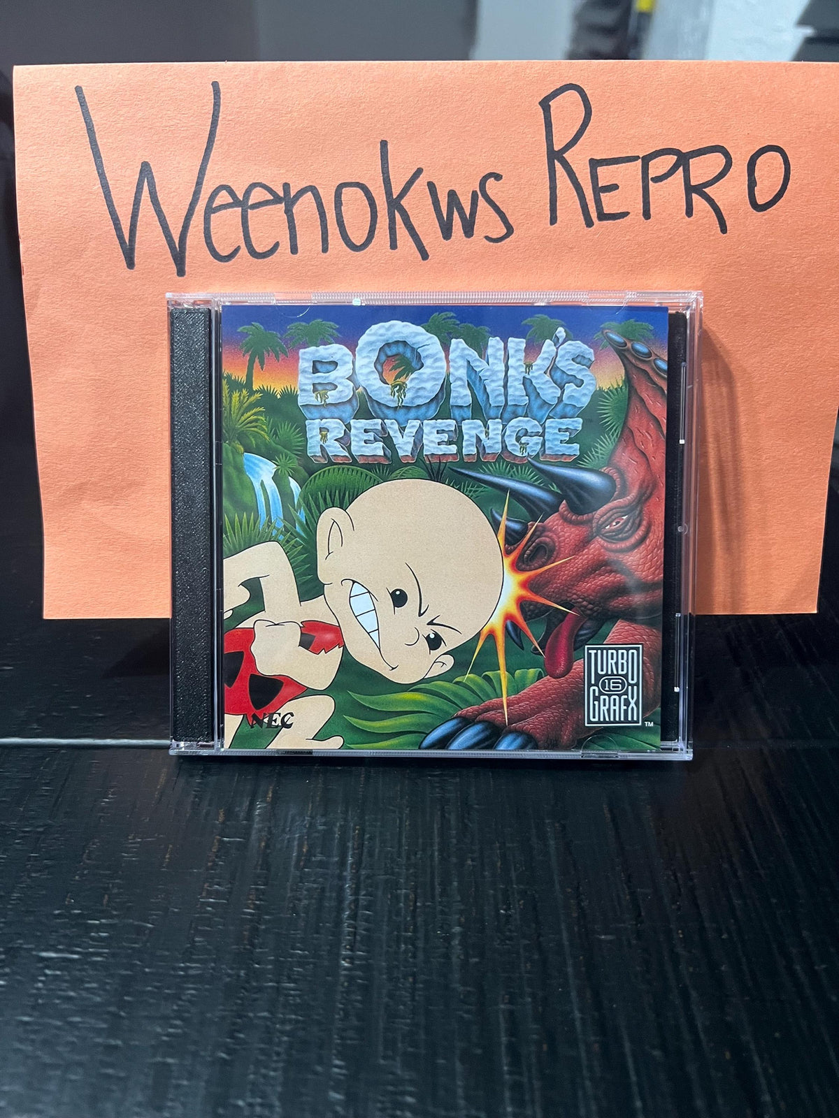 Bonks Revenge REPRODUCTION Case No Game 3D Printed Turbo Grafx
