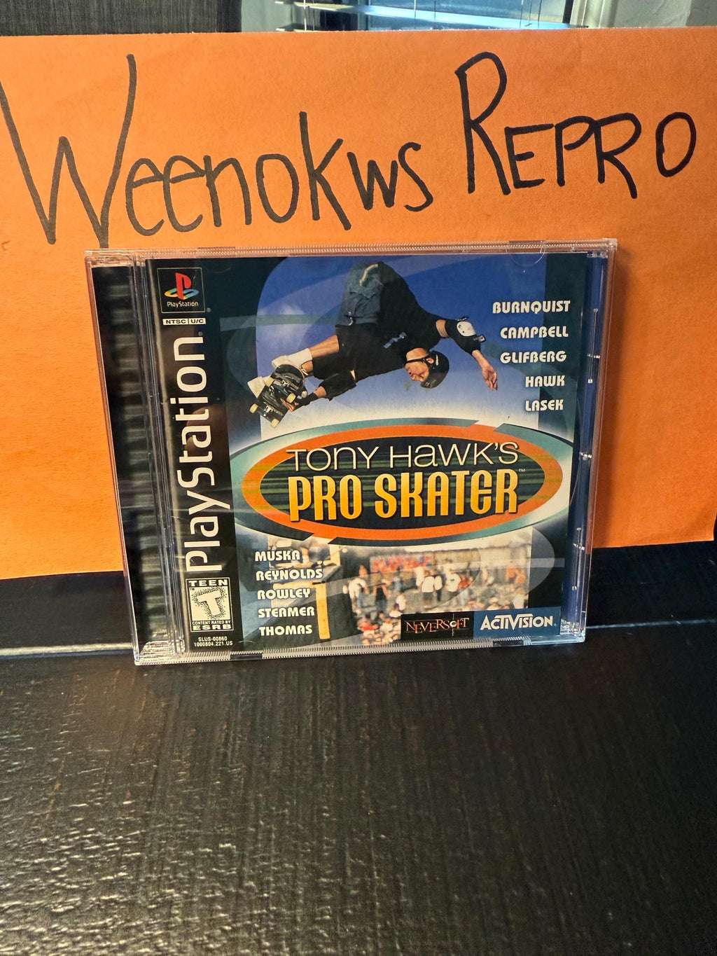 Tony Hawks Pro Skater 1 REPLACMENT CASE No Disc ps1