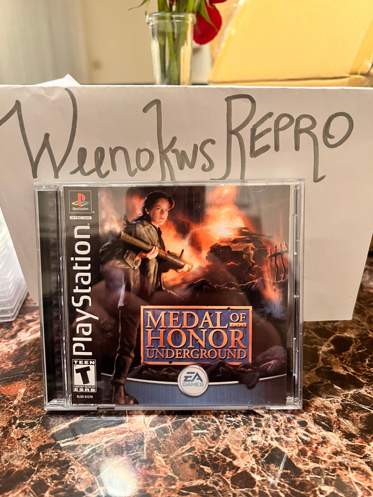 Medal of Honor Underground REPLACEMENT CASE No Disc! Ps1