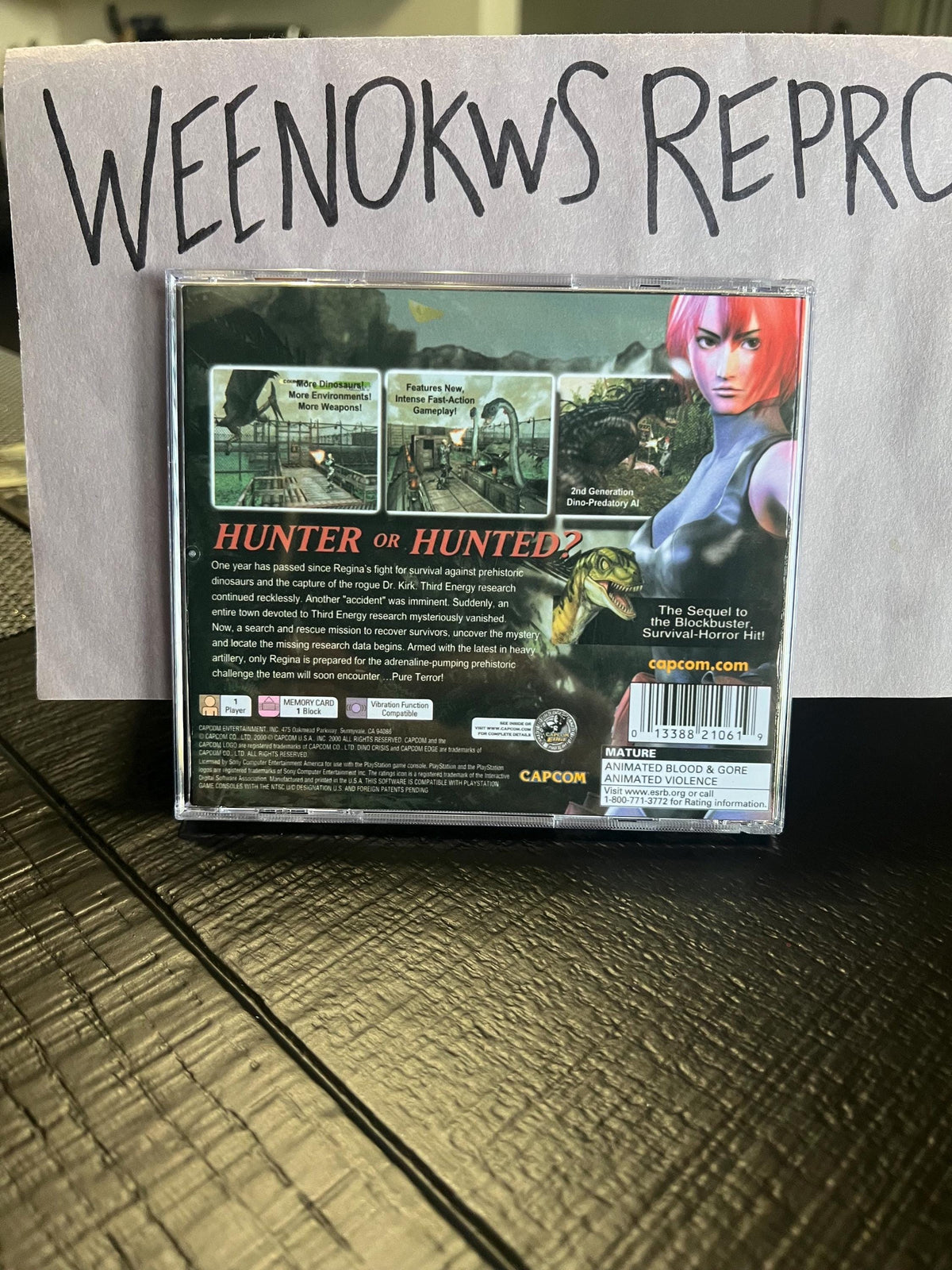 Dino crisis 2 REPLACMENT Case No Game ps1