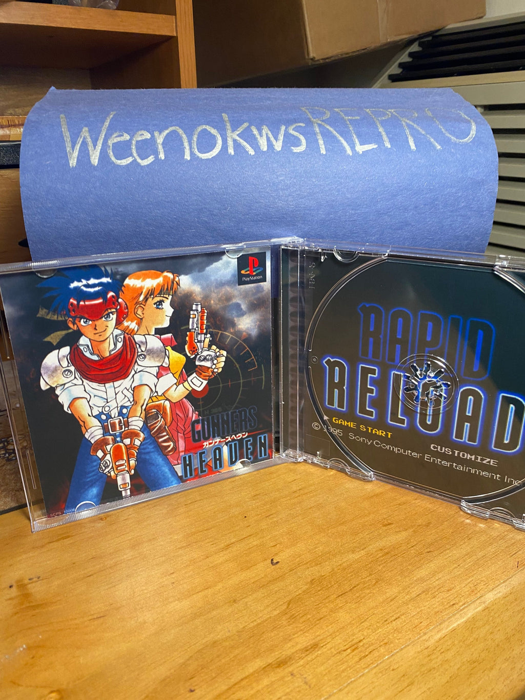 Gunners Heaven Rapid Reload REPLACEMENT CASE only No Disc ps1 Japan Version