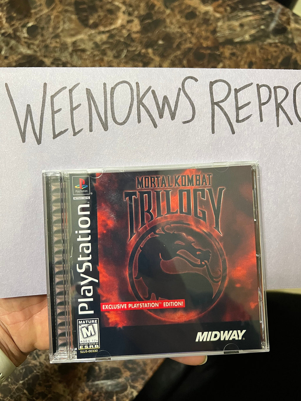 Mortal Kombat Trilogy REPLACMENT CASE No Disc Ps1