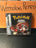 Pokémon Pokemon Ruby version REPLACEMENT CASE No Game! Nintendo Gameboy Advance GBA
