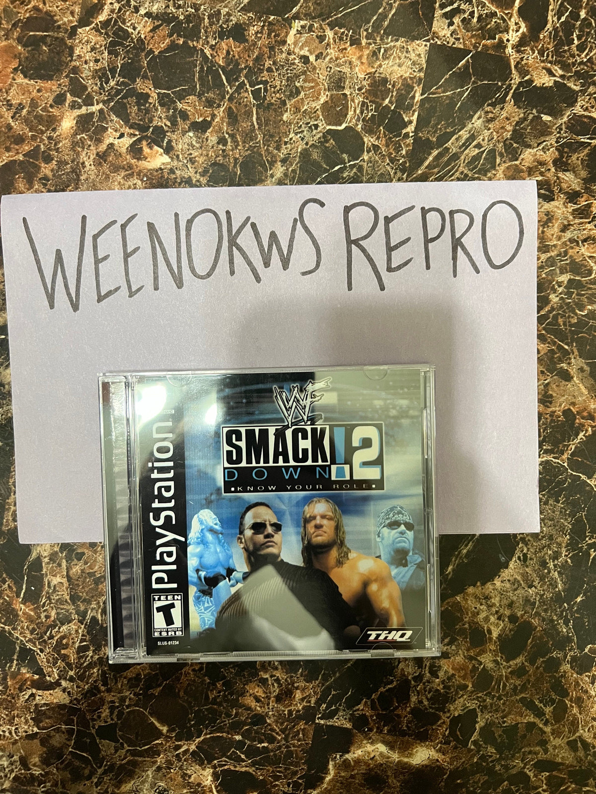 WWF Smackdown 2 Know Your Role REPLACMENT CASE No Disc! Ps1