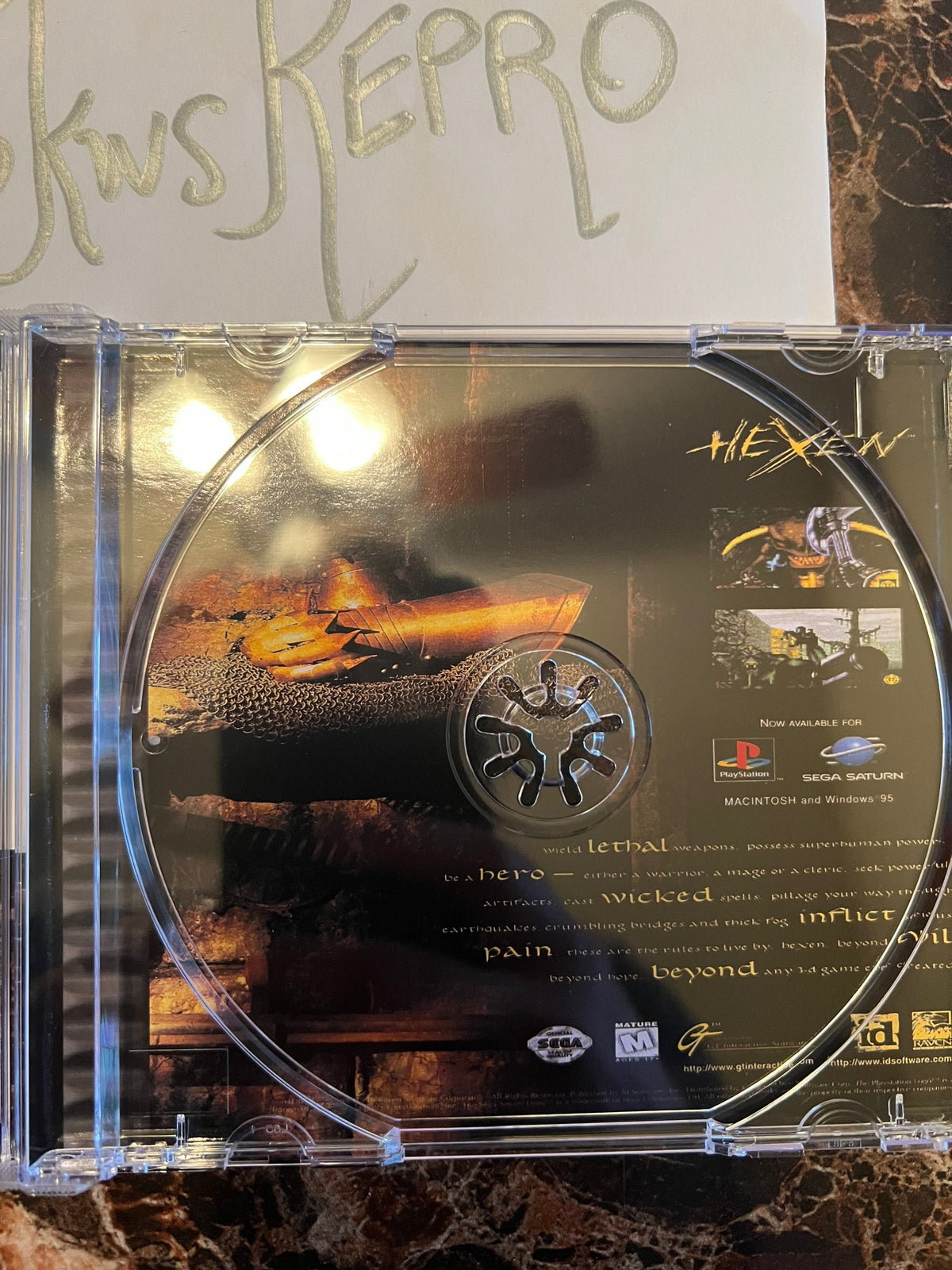 Hexen REPLACMENT CASE No Disc! Ps1