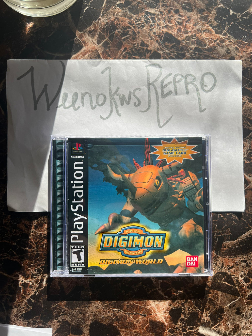 Digimon World REPLACMENT CASE No Disc! Ps1