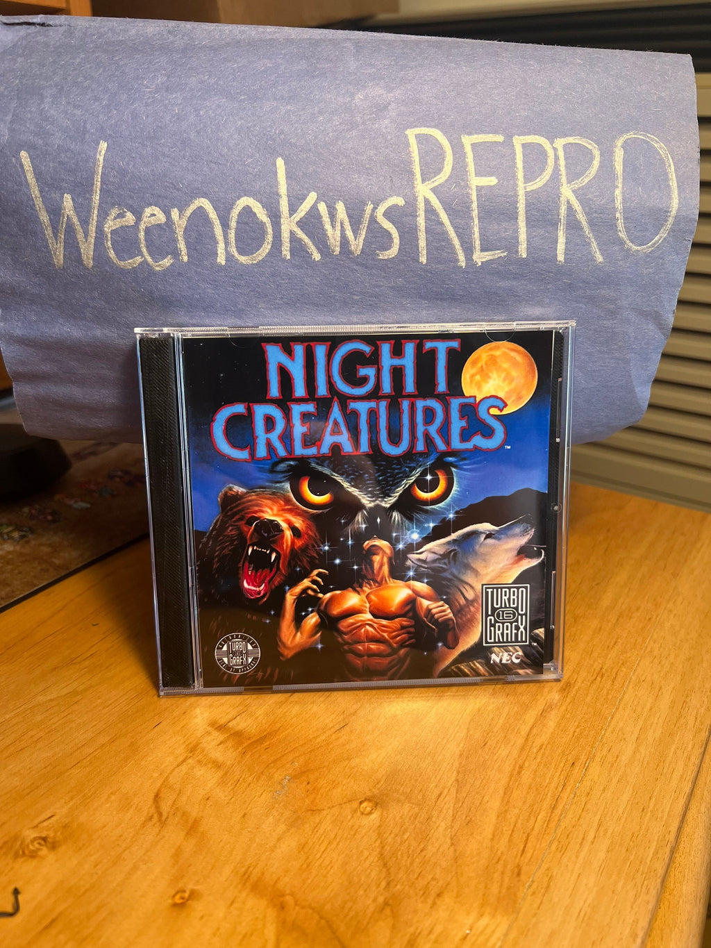 Night Creatures REPRODUCTION CASE No Game! Turbo Grafx