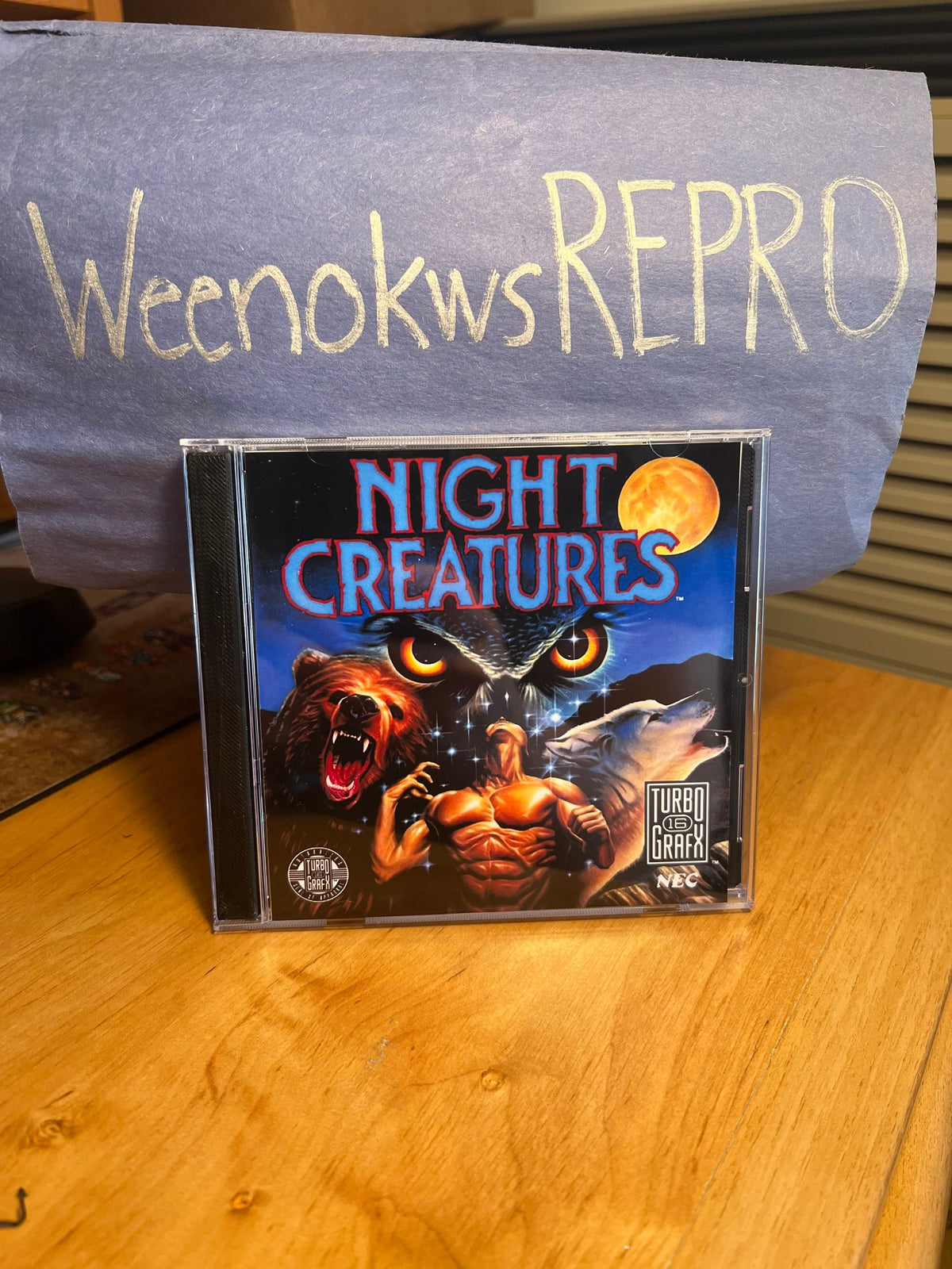 Night Creatures REPRODUCTION CASE No Game! Turbo Grafx