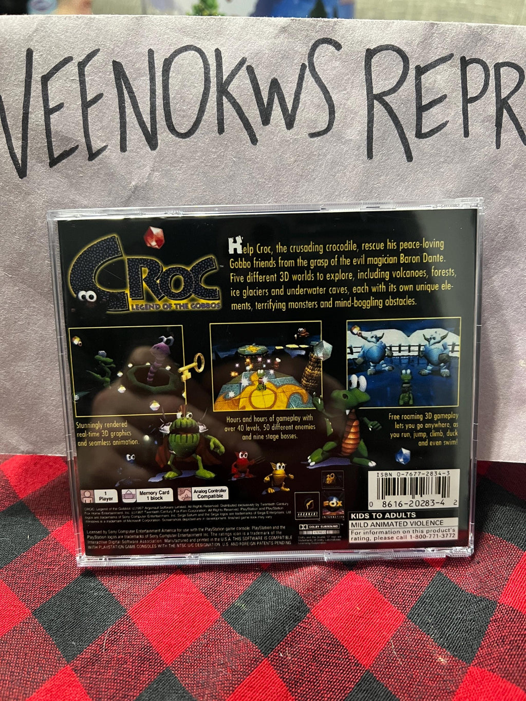 Croc Legend of Gobbos REPLACMENT CASE No Disc ps1