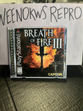 Breath of Fire 3 III REPLACMENT CASE No Disc ps1
