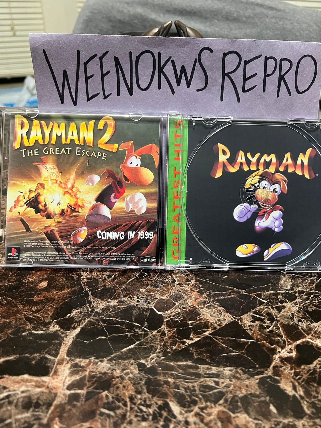 Rayman 1 Greatest Hits Version REPLACMENT CASE No Disc ps1