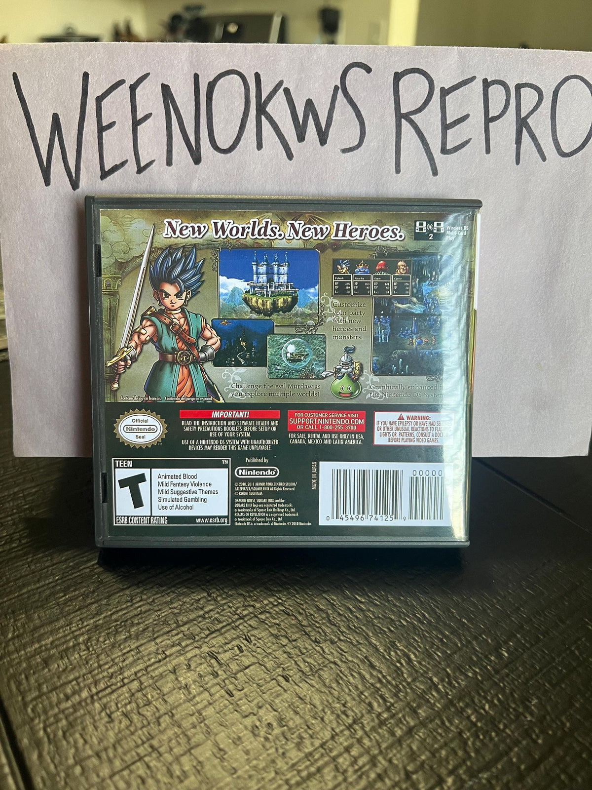 Dragon Quest 6 VI REPLACEMENT CASE No Game! Nintendo Ds