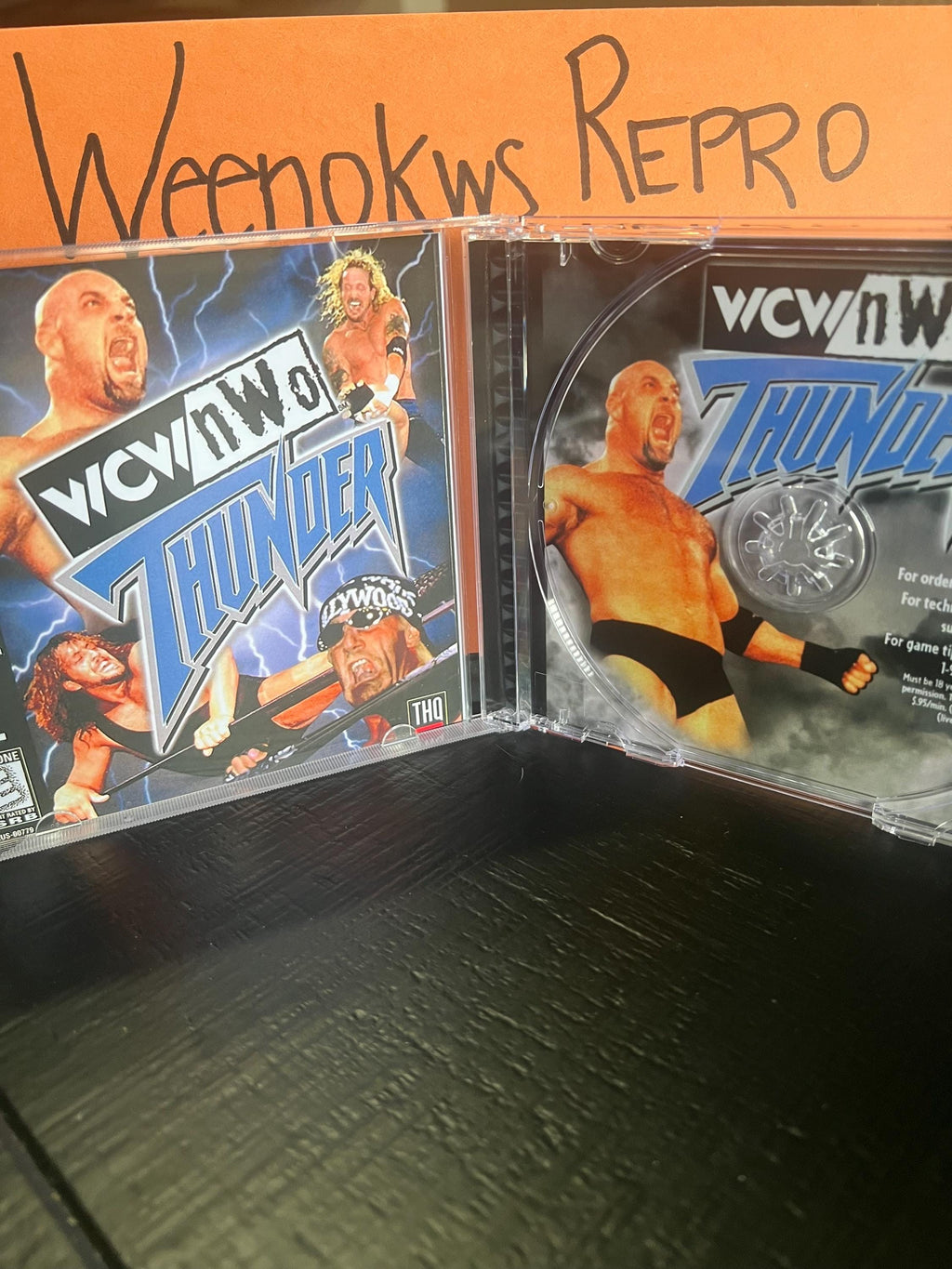 Wcw/Nwo Thunder REPLACMENT CASE No Disc! Ps1