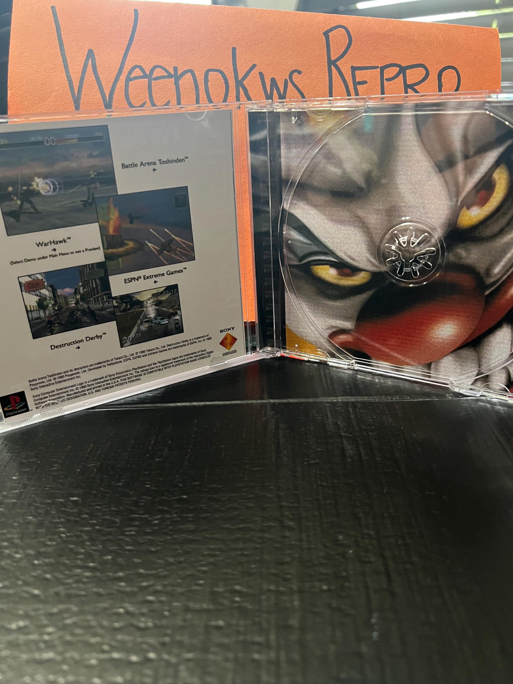 Twisted Metal 1 REPLACMENT Case Only No Disc