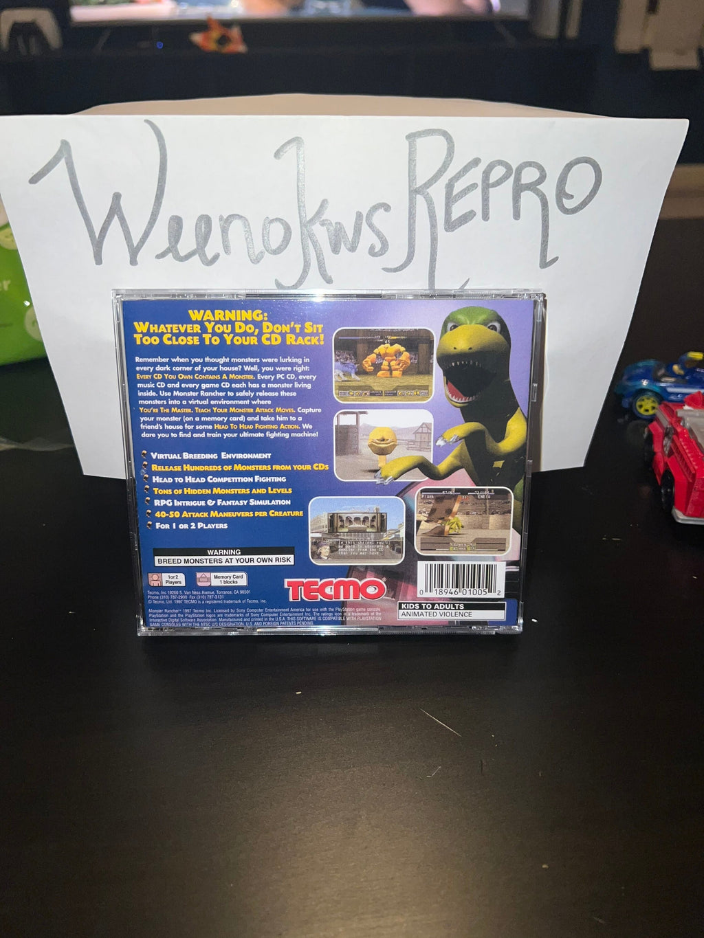 Monster Rancher REPLACMENT CASE No Disc! Ps1