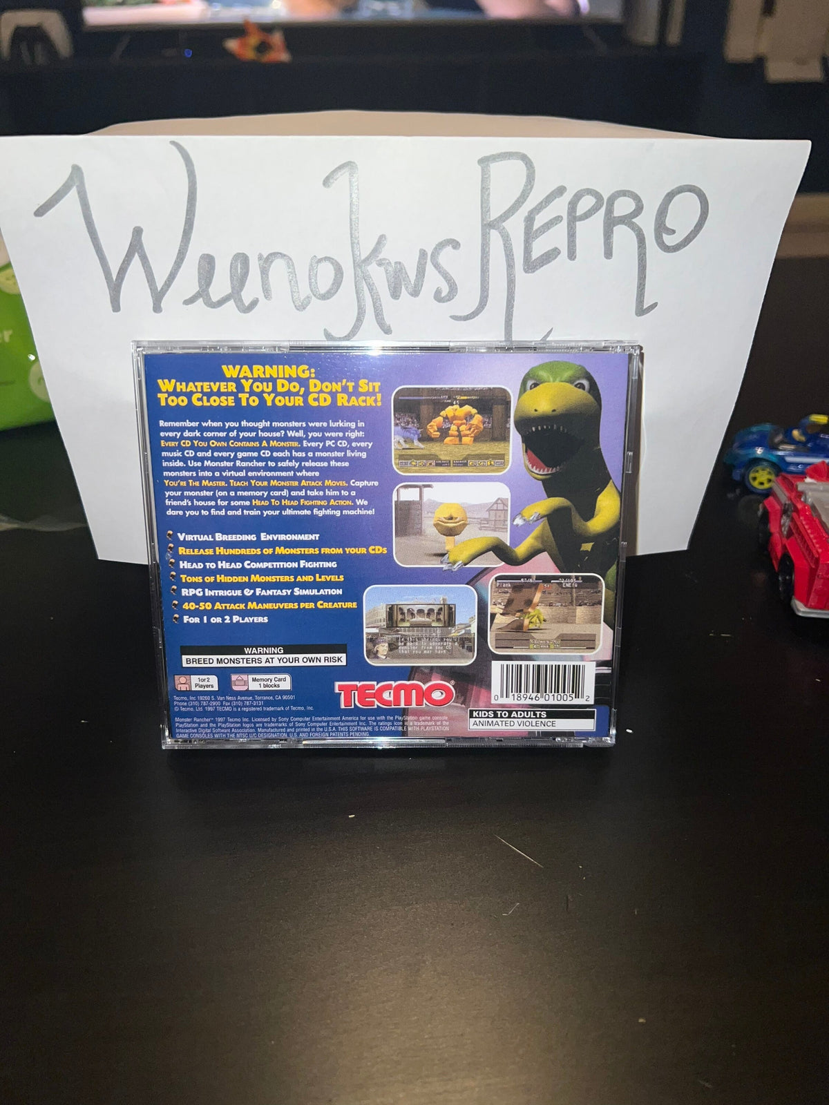 Monster Rancher REPLACMENT CASE No Disc! Ps1