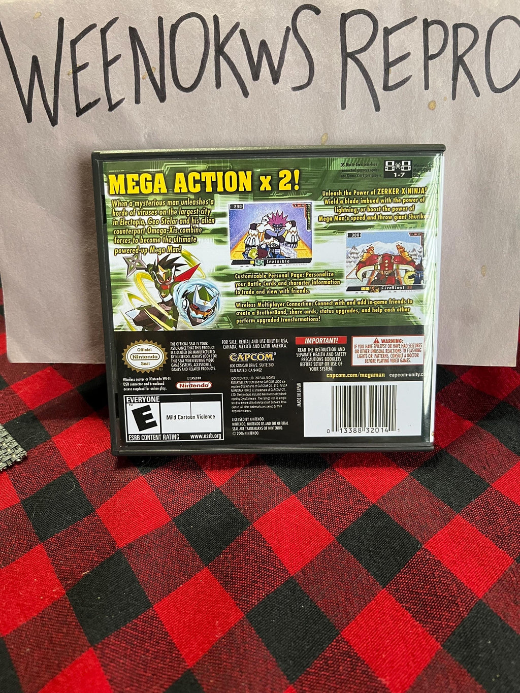 MegaMan Starforce 2 Zerker x Ninja REPLACEMENT CASE No Game! Nintendo DS