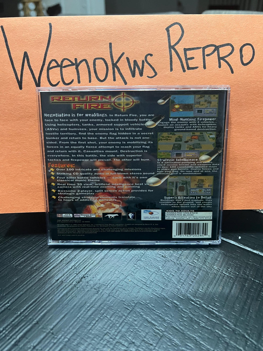 Return Fire REPLACMENT CASE No Disc! Ps1